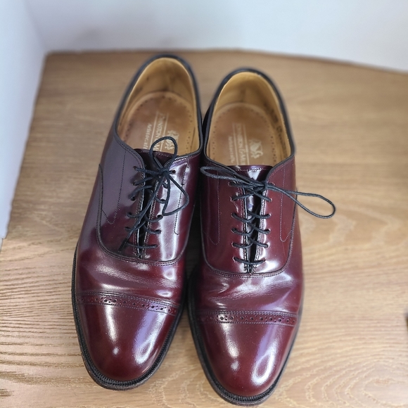 (0000) Johnston & Murphy Men's Aristocrat Cap Toe, Size: 8.5 D, Color: Burgundy - Picture 5 of 14